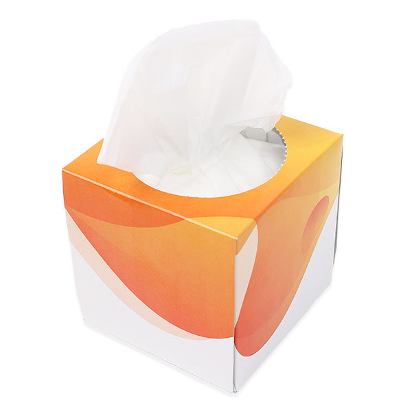 キューブ型ボックスティッシュ80組（100個セット）