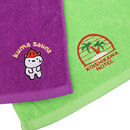 キャラクターやブランドロゴを刺繍したオリジナルタオルを1点から作成可能！