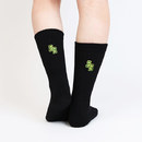 着用イメージ（靴下の後面に刺繍した場合）