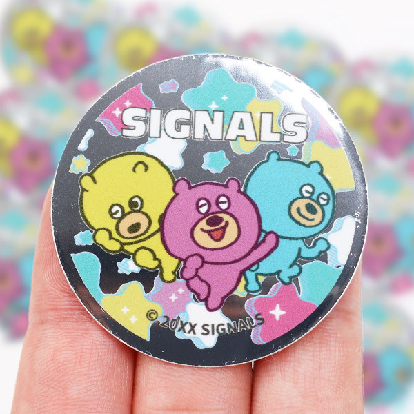 円形シルバー鏡面シール 12枚セット