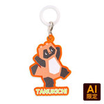 フリー型アンブレラマーカー（クリアオレンジ）傘に付けられるダイカットアクリルネームタグをフルカラーでオリジナルに 物販などの大ロットはもちろん1個でも注文可能