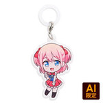 フリー型アンブレラマーカー（クリア）傘に付けられるダイカットアクリルネームタグをフルカラーでオリジナルに 物販などの大ロットはもちろん1個でも注文可能