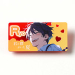 名札型アクリルバッジ（クリアレッド）