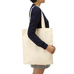 コットンガゼットマチ付バッグ(L)