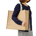 ジュートスクエアトートバッグ(L)