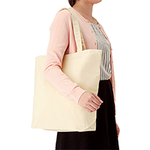 10oz 内ポケット付きオーガニックコットンキャンバストート(L)