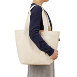 10oz 内ポケット付きフェアトレードコットンキャンバストート（M）