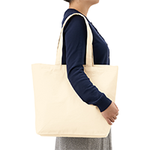 12oz キャンバスベーシックファスナートート（L）