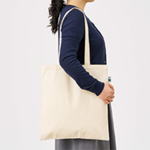 5oz フェアトレードコットンカジュアルフラットバッグ（L）