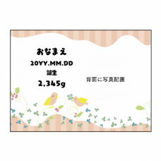 ファンシーなイラストがかわいい写真ブランケットをオリジナルでプリント　出産祝いのテンプレート　ソフトブランケットの無料デザインテンプレート