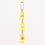 タグ型連結キーホルダー（クリアイエロー）