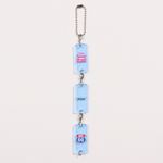 タグ型連結キーホルダー（クリアブルー）