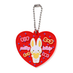 ハート型キーホルダー（クリアレッド）