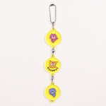 円形連結キーホルダー（クリアイエロー）