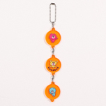 円形連結キーホルダー（クリアオレンジ）