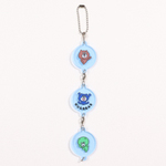 円形連結キーホルダー（クリアブルー）