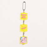 正方形連結キーホルダー（クリアイエロー）