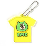 Tシャツ型キーホルダー（クリアイエロー）