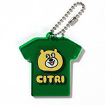 Tシャツ型キーホルダー（クリアグリーン）