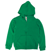 グリーン Printstar 8.4oz ジップアップライトパーカー（キッズ）