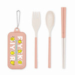 カトラリーセット麦わら入タイプミニ（3点）