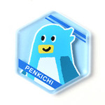 六角形アクリルマグネット（クリアブルー）