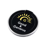 ラウンド クリアワイヤレス充電器5W ブラック