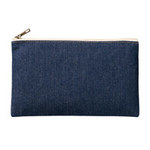 デニムフラットポーチ インディゴ（S）