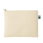 フェアトレードコットンキャンバスフラットポーチ（L）