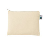 フェアトレードコットンキャンバスフラットポーチ（M）