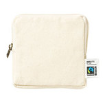 フェアトレードコットンスリムスクエアポーチ（S）