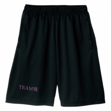 ピンクのチーム名入りハーフパンツをオリジナルでプリント　チームウェアのテンプレート