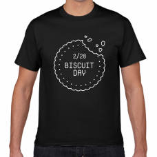 ビスケットの日2／28のTシャツをオリジナルでプリント 今日は何の日テンプレート　短納期Tシャツの無料デザインテンプレート