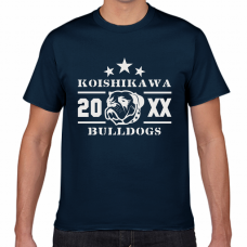 ブルドッグのイラスト入りチームTシャツをオリジナルでプリント　チームウェア・グッズのテンプレート