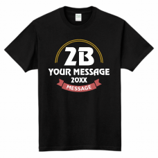 アーチ型のライン入りクラスロゴが映えるクラTをオリジナルでプリント クラスTシャツのテンプレート　Printstar スーパーライトTシャツの無料デザインテンプレート