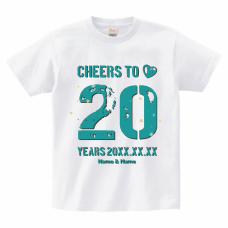 かすれフォントがかっこいい結婚記念Tシャツをオリジナルでプリント　結婚記念のテンプレート　Printstar ヘビーウェイトTシャツの無料デザインテンプレート
