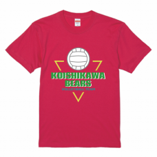 カラフルなバレーボールのチームTシャツをオリジナルでプリント　チームウェア・グッズのテンプレート　United Athle 5.6oz ハイクオリティTシャツの無料デザインテンプレート