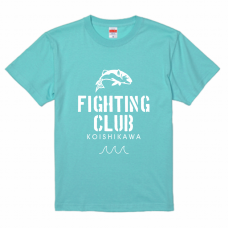 飛び跳ねる魚のイラスト入りチームTシャツをオリジナルでプリント　チームウェア・グッズのテンプレート　United Athle 5.6oz ハイクオリティTシャツの無料デザインテンプレート