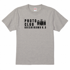 カメラのイラスト入り写真部のTシャツをオリジナルプリント　写真・文化系部活のテンプレート　United Athle 5.6oz ハイクオリティTシャツの無料デザインテンプレート