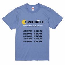 ゲーム風メッセージと名前入りTシャツをオリジナルでプリント　卒業祝いのテンプレート　United Athle 5.6oz ハイクオリティTシャツの無料デザインテンプレート