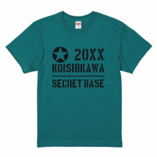 おしゃれなミリタリー風ロゴ入りTシャツをオリジナルでプリント　チームウェア・グッズのテンプレート　United Athle 5.6oz ハイクオリティTシャツの無料デザインテンプレート