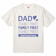 パパの名前入りかわいいメッセージTシャツをオリジナルでプリント　親子Tシャツのテンプレート　United Athle 5.6oz ハイクオリティTシャツの無料デザインテンプレート