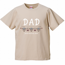 ネイティブ柄がおしゃれなパパのTシャツをオリジナルでプリント　親子Tシャツのテンプレート　United Athle 5.6oz ハイクオリティTシャツの無料デザインテンプレート